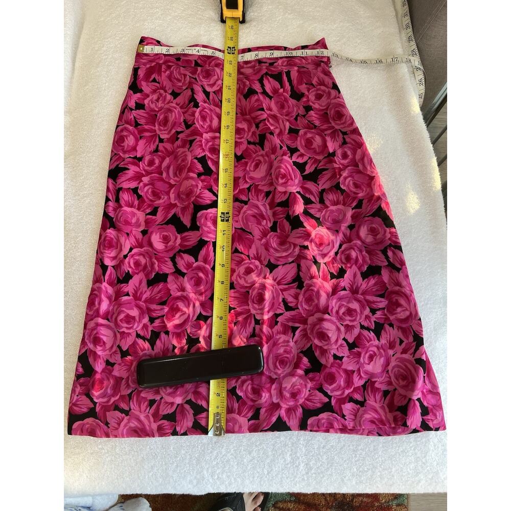 Vtg 80's Dopamine Romantic Bow Peplum Blouse Skirt matching Saks Fifth Ave Sz-6 - Picture 11 of 12